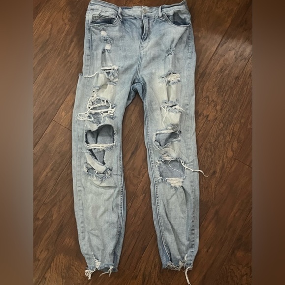 Cello Deconstructed Ankle Crop High Rise Jeans size 9 - Picture 4 of 9